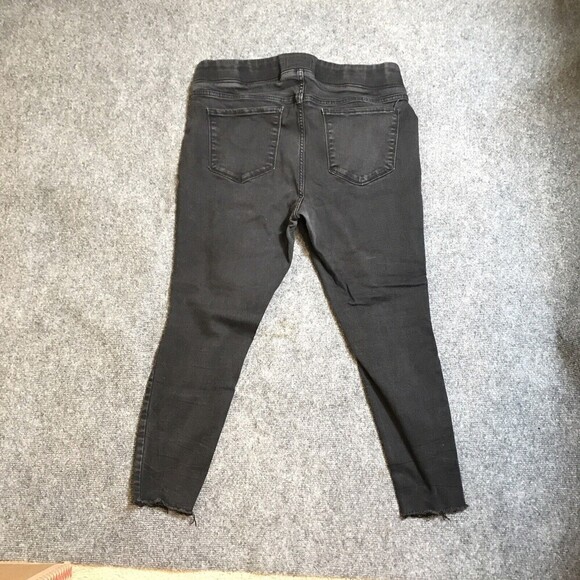 Old Navy Rockstar Women Jeans Black Size 16 Petite Distress Mid Rise - Picture 6 of 8